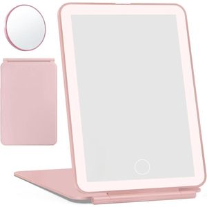 Make-up Spiegel Roze - Verlichte Vanity Spiegel met Vergroting