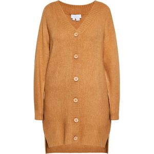 usha - Strickjacke - Cardigan - Knie-lang - Asymmetrisch - V-hals