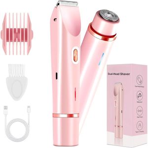 Lady Shavers - Elektrisch Scheerapparaat - 2-in-1 - Waterdicht - Voor Vrouwen - Bikinilijntrimmer