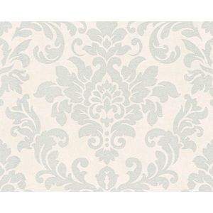 TRADITIONEEL BAROK ORNAMENTEN BEHANG - Metallic Wit Grijs - AS Creation Trendwall