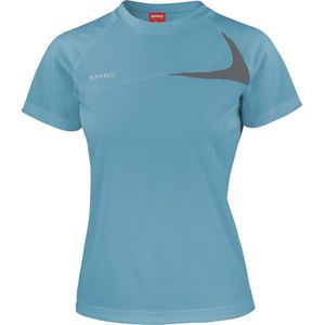 Spiro Dames/dames Sport Dash Performance Training T-Shirt (Aqua/Grijs)