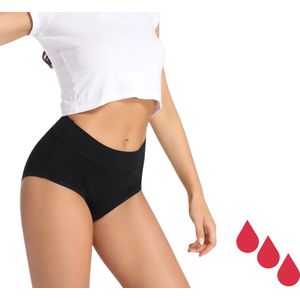 S4D® - Menstruatie Ondergoed - Period Underwear - Menstruatie Slip - Wasbaar Maandverband - 4 Laags Bescherming - Superieure Absorptievermogen - Hoge Taille Slip - Maat XXL