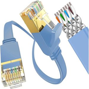 Ethernet-kabel cat. 7 netwerk breukvast geconstrueerd Gigabit LAN 10GB patch 1m stekkerschakelaar voor router modem access point gaming