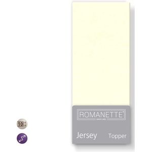 Topper Hoeslaken Romanette Jersey Ivoor 160/180 x 200/210/220 cm