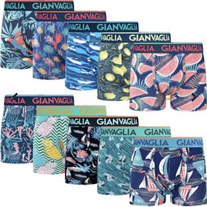 GIANVAGLIA® Deluxe 10-Pack 5070+5071 Heren Katoenen Boxershort L