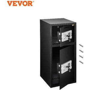 Vevor Grote Kluis - Shop Universe - Vevor Kluis - 2-Laags Staalkluis Met Elektronisch Cilinder Slot - Kluis met Cijferslot - Inclusief 2 Sleutels Voor Noodgevallen - Stevige Constructie - Zwart