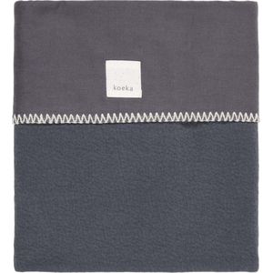 Koeka Wiegdeken Runa flanel  - donker grijs - 75x100cm