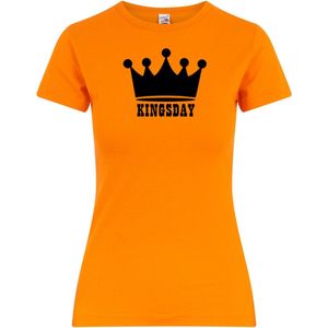 Koningsdag Oranje T-Shirt Kingsday Dames - Volwassenen - Maat M