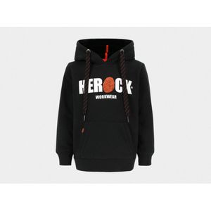 Herock Hero Kids sweater met kap Zwart 158/164