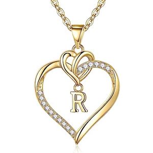 Verlengbare hartvormige ketting voor dames - Gouden en vergulde sieraden