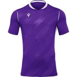 Macron Kimah Shirt Korte Mouw Heren - Paars / Wit | Maat: 3XL