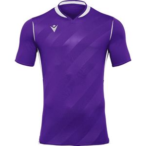 Macron Kimah Shirt Korte Mouw Heren - Paars / Wit | Maat: 3XL