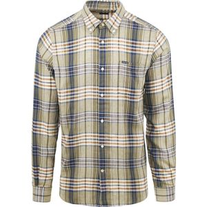 Barbour Laneskin Overhemd Ruit Groen - Maat M - Heren - Hemden casual
