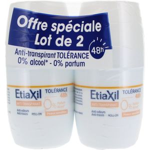 Etiaxil Anti-transpirant 48H Tolerance Gevoelige Huid Roll-On Set van 2 x 50 ml
