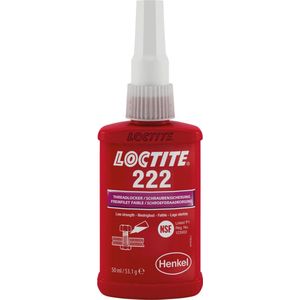 Loctite Secondelijm Screwlock borgmiddel 222 50ml flacon