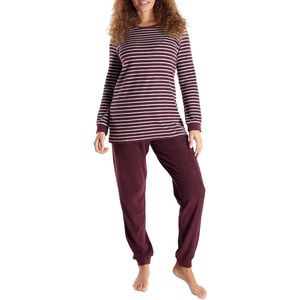 Gotzburg - Badstof dames pyjama - bordeauxrood - maat 46