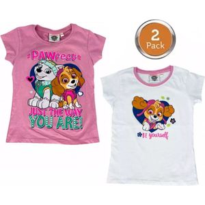 Paw Patrol T-shirt - 2 Stuks - Maat 110/116
