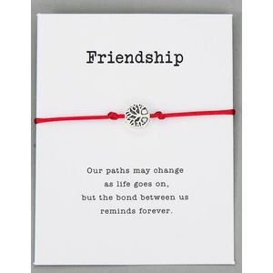 Vrienden armband - vriendschap rode armband - BFF - unisex - vriend(en) cadeau