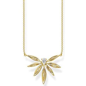 Damesketting met bladmotief in 925 sterling zilver