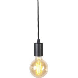 QAZQA facil - Design Dimbare LED Smart Hanglamp incl. wifi met Dimmer - 1 lichts - Ø 4.5 cm - Zwart - Woonkamer | Slaapkamer | Keuken
