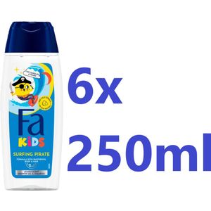 Fa Kids - Douchegel - Surfing Pirate - 6x 250ml - Voordeelverpakking