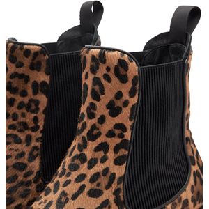 Woden - Aya - Chelsea Boots - Luipaardprint - 100% LWG-gecertificeerd Koeharen Leer