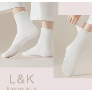 12 paar zwarte en witte korte sokken voor dames en heren van katoen