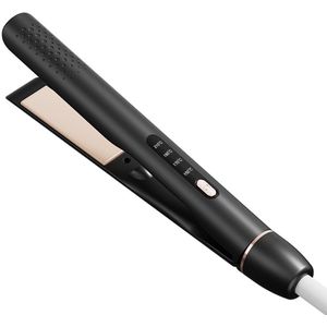 Stijltang Stijltang, Zwart 2 in 1 Stijltang en Krultang, Snelle Verwarming, Toermalijn Keramische Negatieve Ionen Haarstyler 60 Minuten Automatische Breuk, Glad en Glans