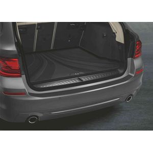 Rubberen Kofferruimtemat voor BMW 5 Serie Touring (G31 tot 02/2019, Non-Hybride) - Voorgevormd - Slijtvast - Precieze Pasvorm - Zwart - Thermoplastische Elastomeren