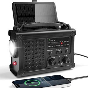 White-Label® Noodradio - Noodpakket Oorlog - Draagbare Radio - Powerbank Zonneenergie - Transistor Radio