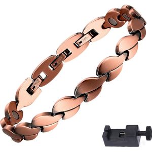 Narvie - Helende Armband - Magneet Armband - Gezondheidsarmband Magnetische Armband - Kleur bruin/koper