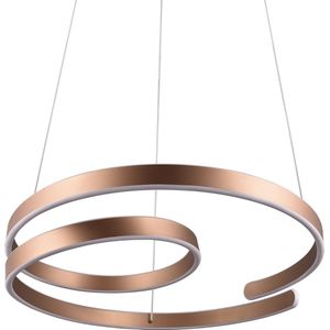 LED Hanglamp - Torna Renie - 68W - Warm Wit 3000K - Dimbaar - Rond - Coffee - Metaal