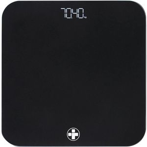 Professionele digitale personenweegschaal met LED-display - Compact ontwerp 26 cm x 26 cm