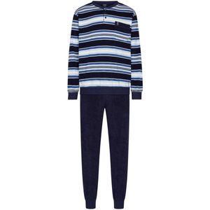 Robson Pyjama - Katoen/Polyester - Badstof - Gestreept - Blauw - Maat 48