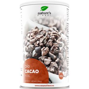 Nature's Finest Gemalen cacaobonen Bio | Natuurlijke cacaobonen van biologische teelt - 100% biologisch geproduceerd, Bron van magnesium, ijzer & zink, Premium kwaliteit, Rawfood
