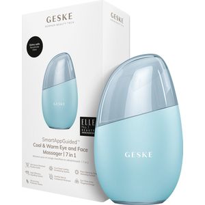 GESKE SmartAppGuided™ Cool & Warm Eye & Face Massager | 7 in 1 | Multi-stimulator | Gezicht & nek | Batterijloos koelen en warmen | Verstevigt en ontspant | Eye-Nose Area Targeted Design