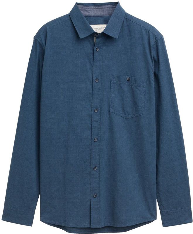 TOM TAILOR - Enziaan - Overhemd - Katoen - Regular Fit - Lange Mouw