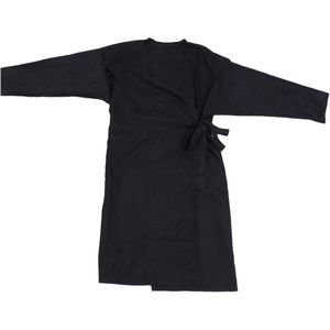 Kimono Style Client Gown - Adjustable Hair Salon Barber Hairdressing Smok - Waterproof Hair Cutting Cape - Black Polyester - Lightweight en Ademend - Ideaal voor Thuis en Professionele Kappers