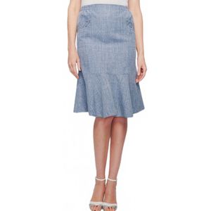 Uitlopende rok met elastische tailleband