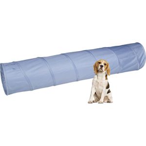 Relaxdays hondentunnel agility - 2 meter - Ø 40 cm- speeltunnel - opvouwbaar - polyester