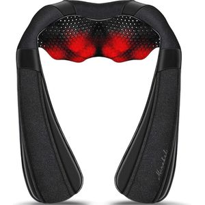 Shiatsu Nekmassager met Warmte - Elektrisch Massageapparaat voor Rug, Schouders en Voeten voor Spierpijnverlichting