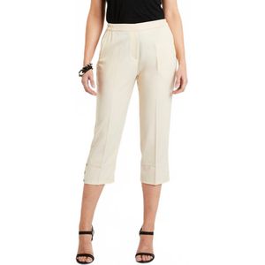 Rechte broek met semi-elastische tailleband