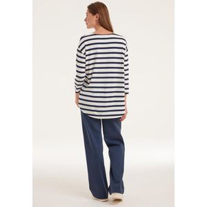 DIDI Dames Loose tee 3/4 Stripey Blue maat 44