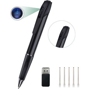 Mini Spionagecamera Pen HD 1080P Micro Spy Camera Verborgen Pen met Beeldopname en Video Recorder voor Business en Class (Exclusief SD-kaart)
