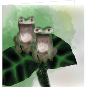 Samen de wereld in kijken - Kaartenbizz - Wenskaart - Kunstkaart - Illustratie - Kinderen