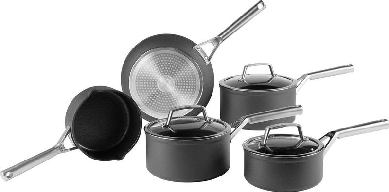 Ninja Foodi - Zerostick - Pannenset - Grijs - 5-delig - Hard Geanodiseerd Aluminium - Vaatwasmachinebestendig