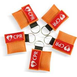 Dinilu - 10 x Reanimatiemaskers in Oranje Sleutelhangers