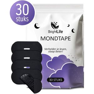 BrightLife - Mondtape - Anti-snurk Mondpleisters - Medische Kwaliteit - 30 stuks