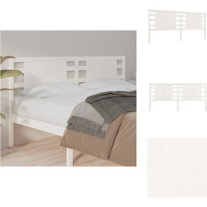 vidaXL Hoofdbord Houten Bed - 206 x 4 x 100 cm - Rustieke Witte - Bedonderdeel