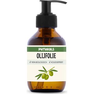 Puturals Olijfolie 100% Biologisch - 150ml - Puur en Koudgeperst - Olijfolie Extra Vierge Voor Haar en Huid